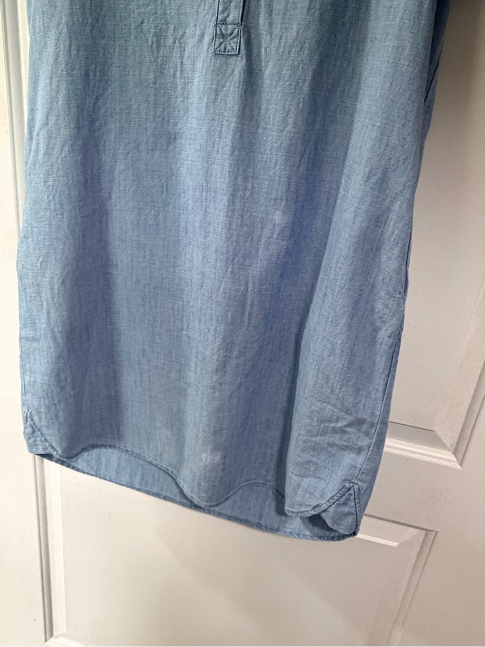 J. McLaughlin Arissa Light Blue Linen-Blend Dress. Size Small. - Picture 9 of 13